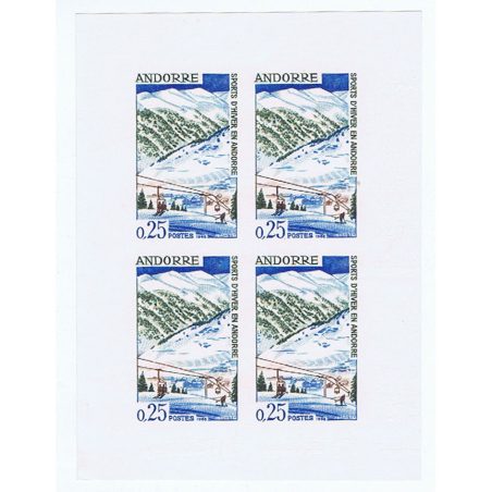 175/176 Deportes de invierno en Andorra 1966. Bloque 4 S/D  - 1
