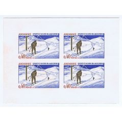 175a/176a Deportes de invierno en Andorra 1966. Bloque 4 S/D