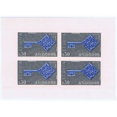 188a/189a Europa 1968. Bloque 4 S/D  - 1