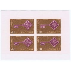 188a/189a Europa 1968. Bloque 4 S/D