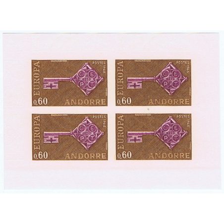 188a/189a Europa 1968. Bloque 4 S/D