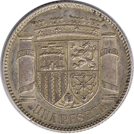 1 Peseta 1933 Segunda República. Plata.