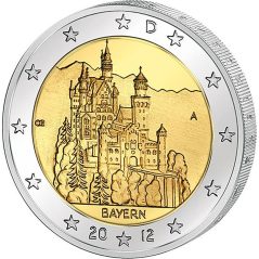 moneda conmemorativa 2 euros Alemania 2012. Bayern  - 1