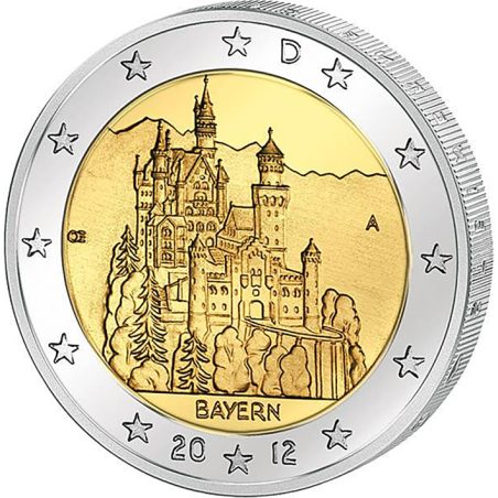 moneda conmemorativa 2 euros Alemania 2012. Bayern  - 1