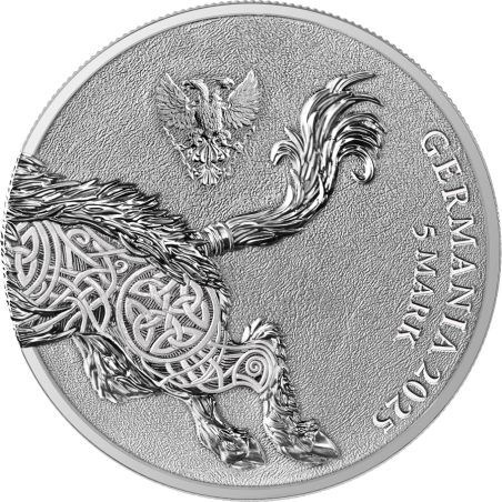 Moneda onza de plata Alemania 5 Mark 2025 Gullinbursti