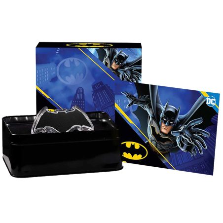Moneda onza de plata 5$ Samoa Batman Batarang 2025. Color.  - 1