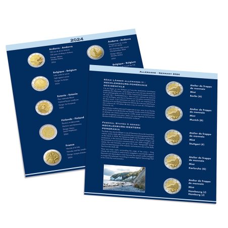 LEUCHTTURM Numis hojas preimpresas monedas de 2 Euros 2024  - 1