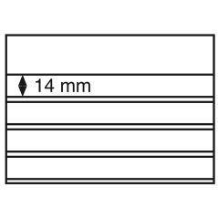 LEUCHTTURM Ficha cartón negra 158x113. 4 bandas con pr. (100)