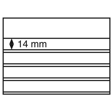 LEUCHTTURM Ficha cartón negra 158x113. 4 bandas con pr. (100)