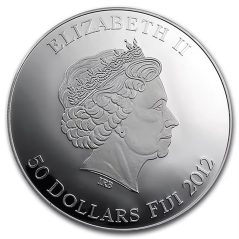 Moneda 2 onzas de plata Fiji 2012 50 Dollars Hatshepsut.