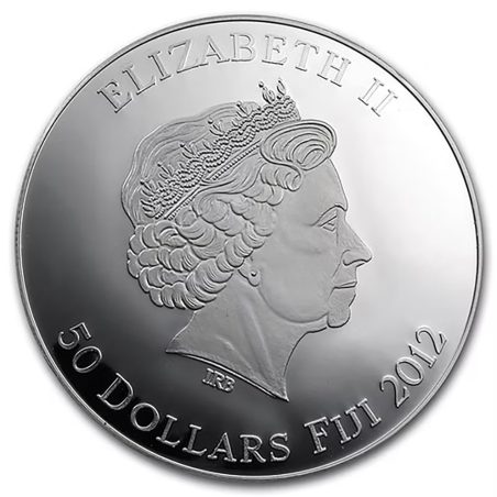 Moneda 2 onzas de plata Fiji 2012 50 Dollars Hatshepsut.