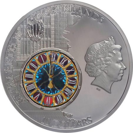 Moneda de plata Cook Island 2013 Reloj Tiffany New York.