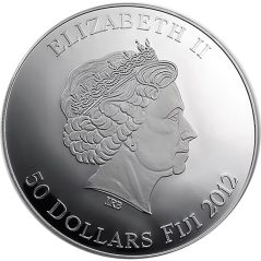 Moneda 2 onzas de plata Fiji 2012 50 Dollars Tutankhamon.