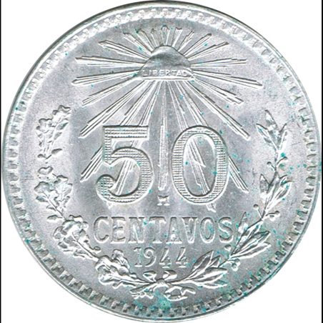 Moneda de plata 1 peso Mexico 1924.
