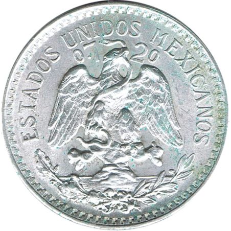 Moneda de plata 1 peso Mexico 1944.