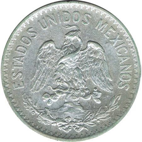 Moneda de plata 50 Centavos México 1907.