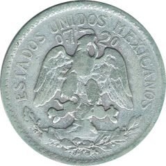 Moneda de plata 50 Centavos México 1920