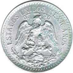 Moneda de plata 50 Centavos México 1944