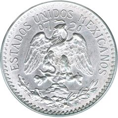 Moneda de plata 50 Centavos México 1939