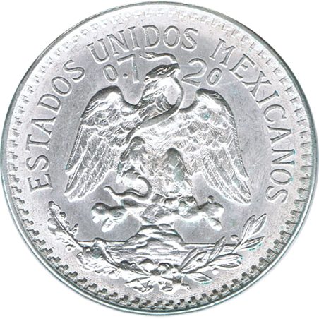 Moneda de plata 50 Centavos México 1939