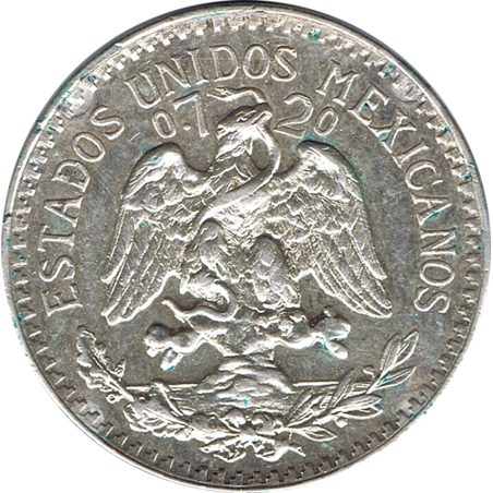 Moneda de plata 50 Centavos México 1945