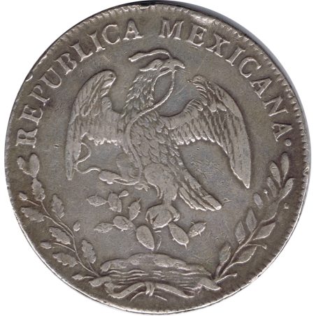 Moneda de plata 8 Reales México 1846 GC Guadalupe y Calvo.
