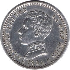 50 céntimos Plata 1904 *04 Alfonso XIII PC V.  - 1