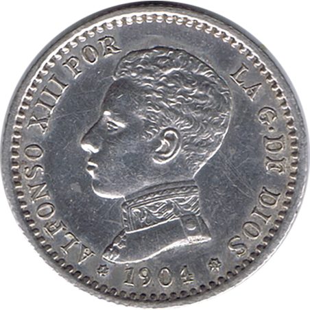 50 céntimos Plata 1904 *04 Alfonso XIII PC V.  - 1