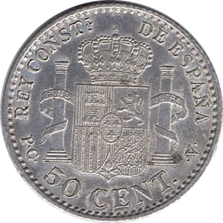 50 céntimos Plata 1904 *10 Alfonso XIII PC V.