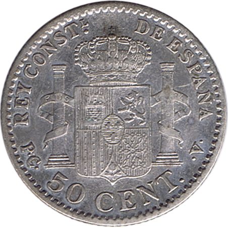 50 céntimos Plata 1904 *10 Alfonso XIII PC V.