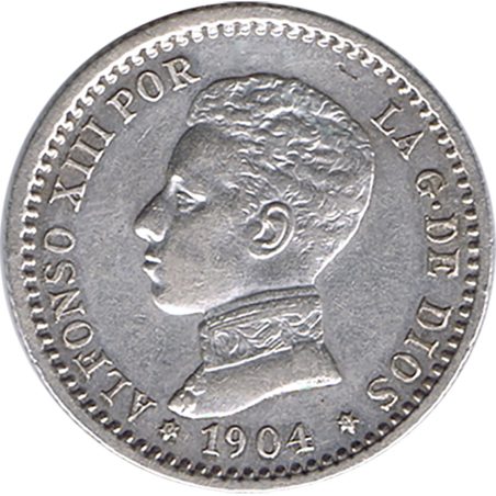 50 céntimos Plata 1904 *04 Alfonso XIII SM V.  - 1