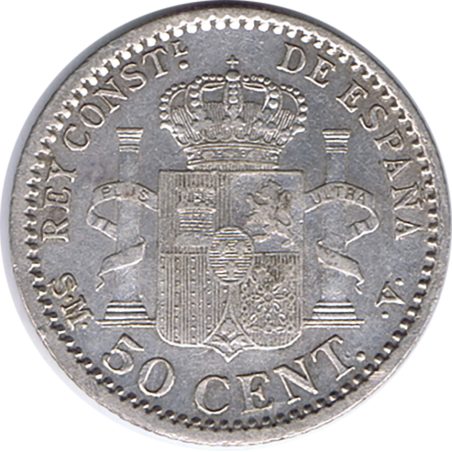 50 céntimos Plata 1904 *04 Alfonso XIII SM V.