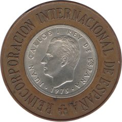 Medalla 5 pesetas 1975 Reincorporación Internacional de España