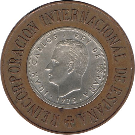 Medalla 5 pesetas 1975 Reincorporación Internacional de España