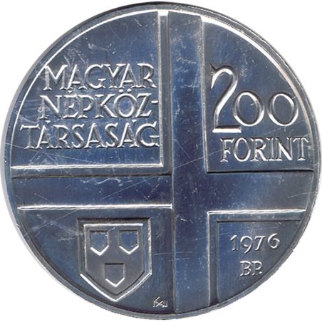 Moneda de plata 200 Florines Hungría 1976 Mihaly Munkacsy