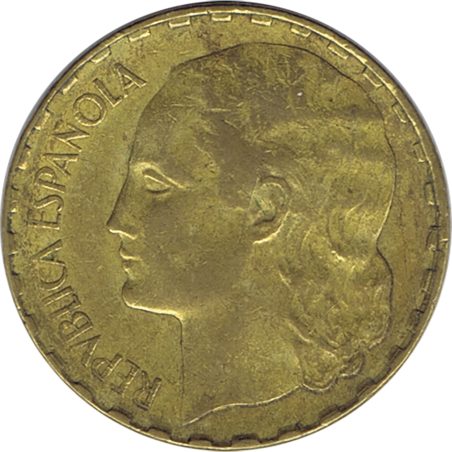 Moneda 1 peseta 1937 República Española.