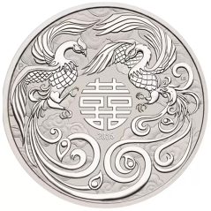 Moneda onza de plata 1 Dollar Australia 2025 Doble Fenix.  - 1