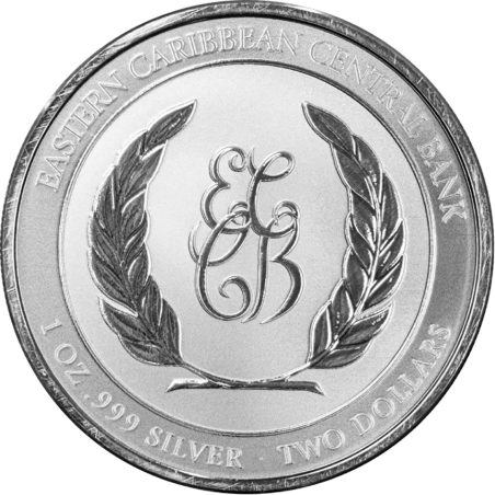 Moneda onza de plata 2$ Anguila Barco Velero 2024