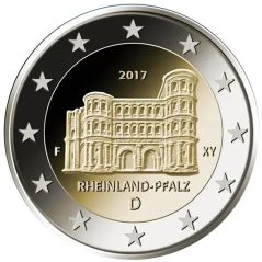 moneda conmemorativa 2 euros Alemania 2017 Renania. Ceca A  - 1