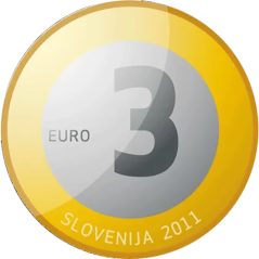 moneda Eslovenia 3 Euros 2011  - 1