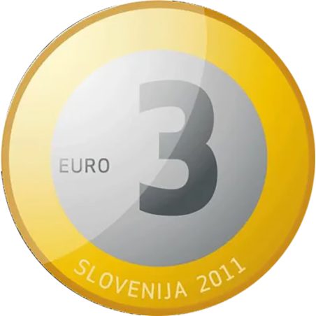 moneda Eslovenia 3 Euros 2011  - 1