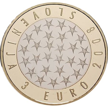 moneda Eslovenia 3 Euros 2008  - 1