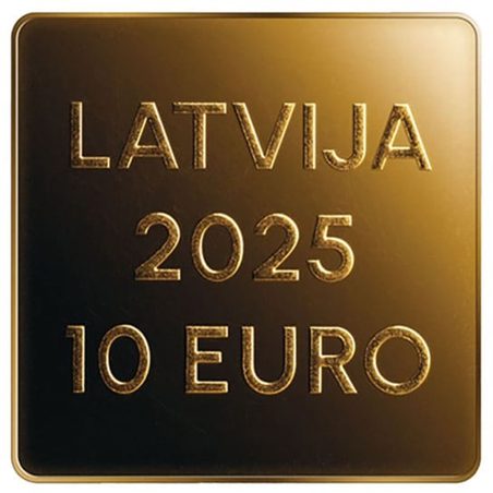 Moneda de oro Letonia 10€ 2025 Nuestra Tierra.