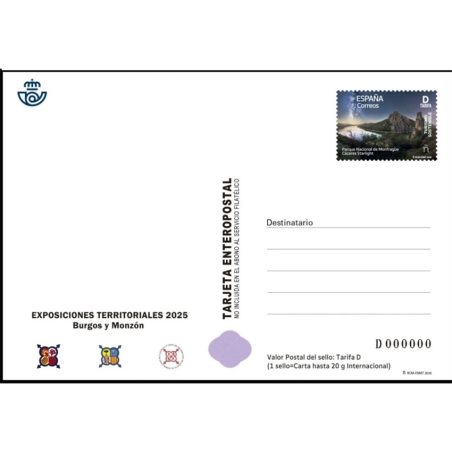 Entero Postal Año 2025 Exposiciones Territoriales. FESOFI