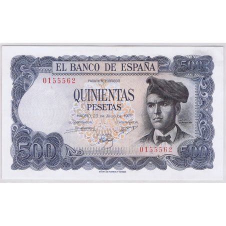 (1971/07/23) Madrid. 500 Pesetas. SC. Sin serie 0155562  - 1
