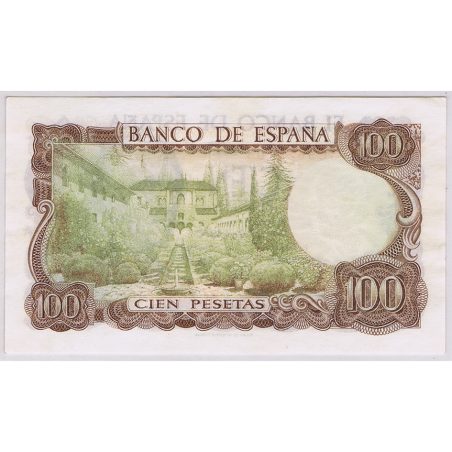 (1970/11/17) Madrid. 100 Pesetas. EBC- Reverso Verde
