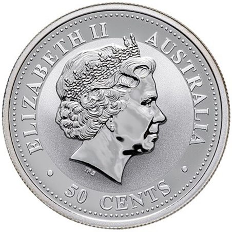 Moneda media onza de plata 50 cents. Australia Año Lunar Cerdo 2007