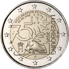 moneda conmemorativa 2 euros Luxemburgo 2025 Schuman  - 1