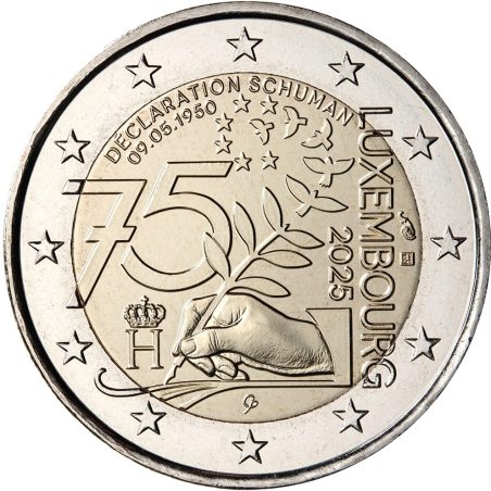 moneda conmemorativa 2 euros Luxemburgo 2025 Schuman  - 1