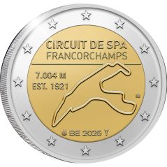 moneda conmemorativa 2 euros Bélgica 2025 Circuito SPA  - 1